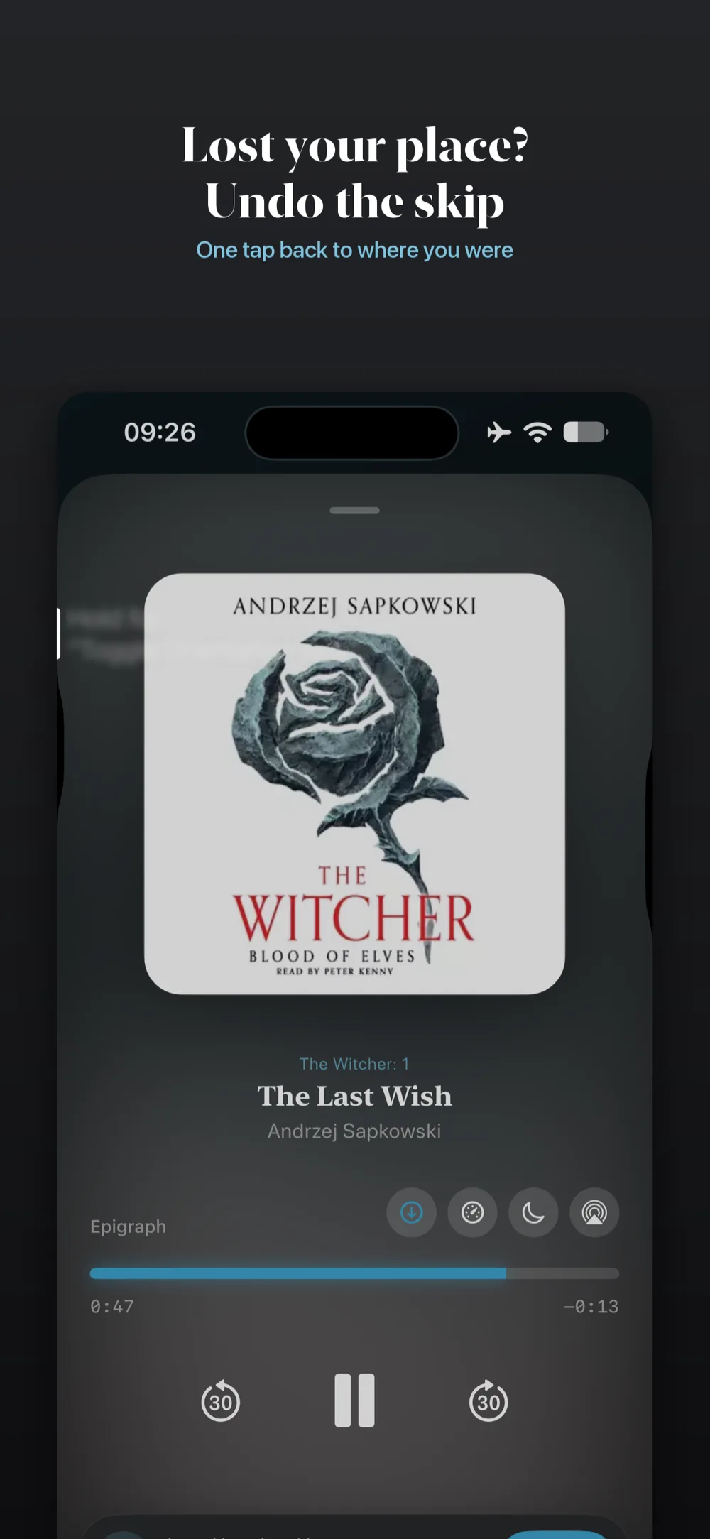 Volume on iPhone &ndash; the undo prompt restoring a lost playback position