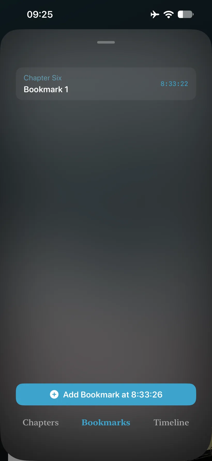 Volume on iPhone &ndash; timestamped bookmarks saved against chapters