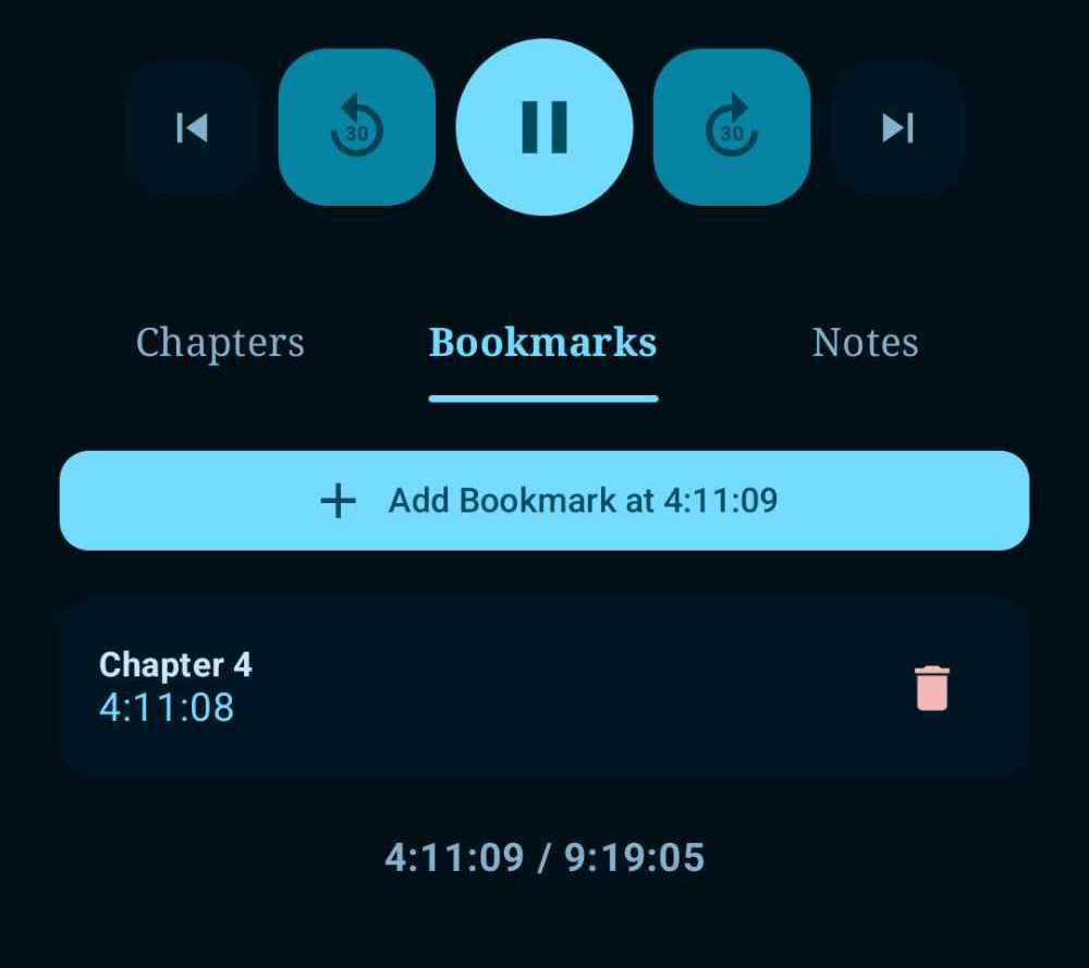 Timeline Bookmarks Screen